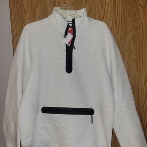 Nike White and Black Men's Sweatshirt